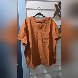 Mandala Orange Scrub Top 2X